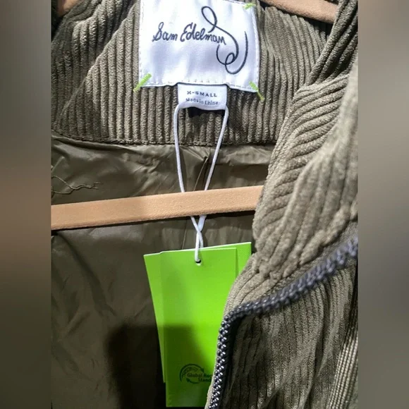 Sam Edelman Hooded corduroy Puffer Jacket XS - Picture 4 of 8